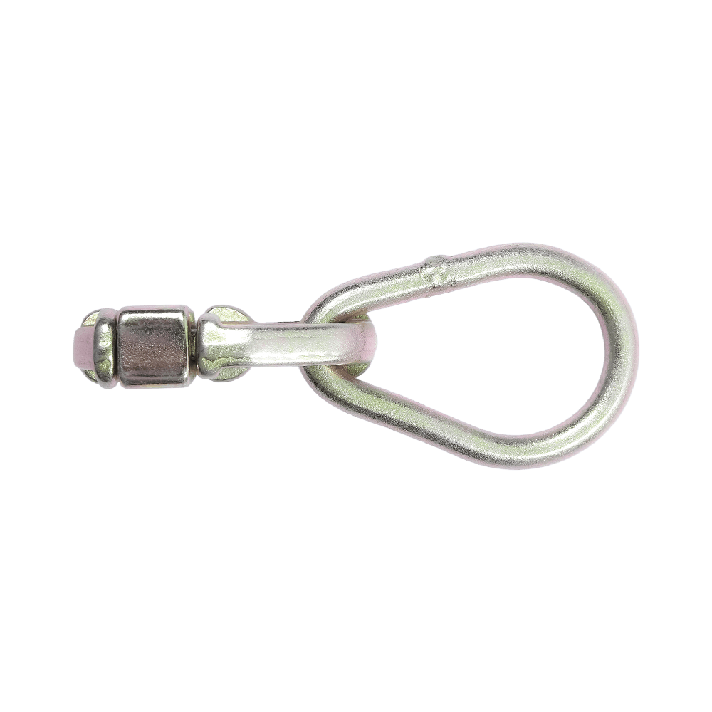  镀锌双头L型轨道连接件（配梨形环）