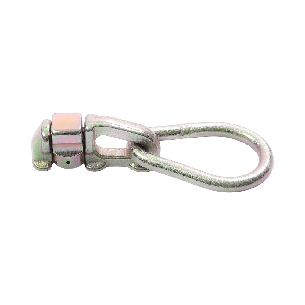  镀锌双头L型轨道连接件（配梨形环）