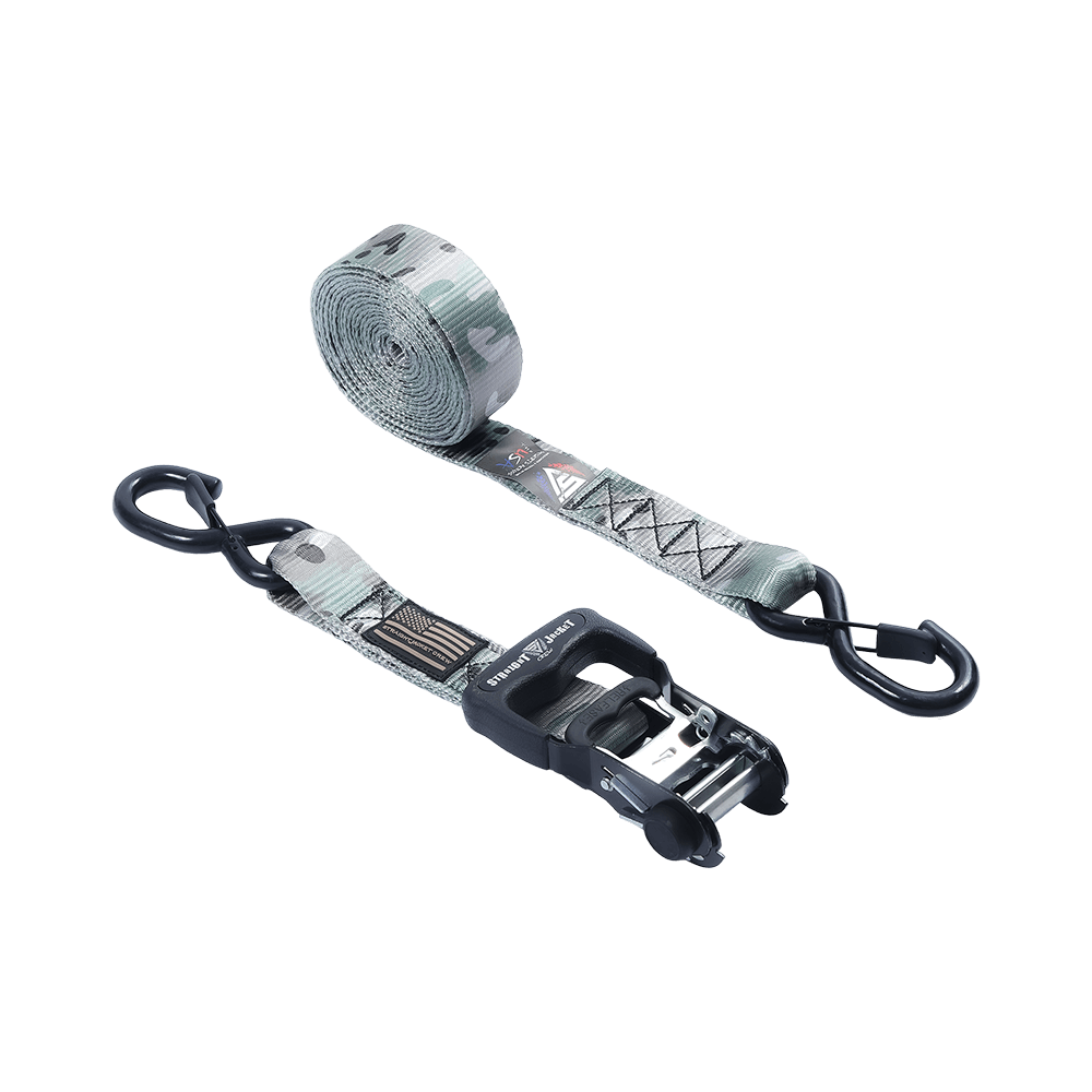 迷彩色橡胶棘轮手柄 船用/车载/ATV车顶架捆绑带